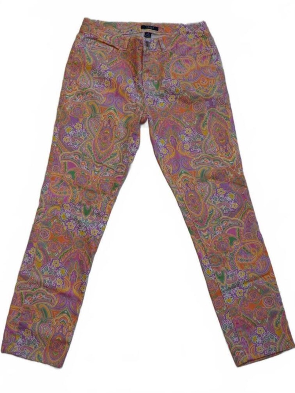 Chaps Vintage Paisley Boho Pants size 8